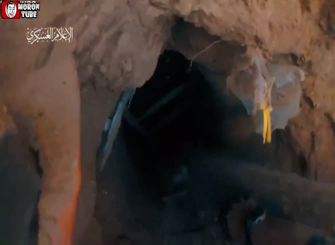 Video :Members of Hamas record themselves coming out of the earth to detonate an explosive device on an Israeli tank